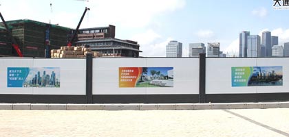 施工現場(chǎng)臨時(shí)圍擋，深圳市大通建設發(fā)展有限公司鋼結構圍擋生產(chǎn)廠(chǎng)家